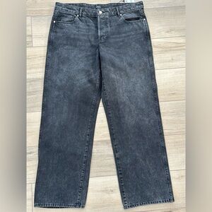 Express wide leg black denim jeans. NWT